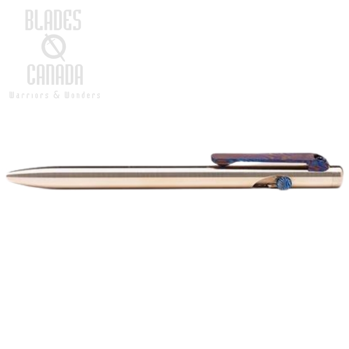 (image for) Tactile Turn Slim Bolt Action Pen Short - Bronze w/ Timascus Bolt & Clip